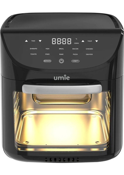 FR12 12L Siyah 1800W LED Dijital Göstergeli Combo Oven Airfryer/fritöz