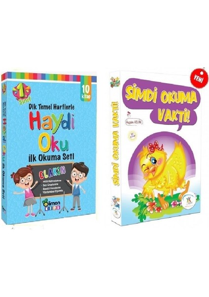 1. Sınıf Haydi Oku Elakin + Şimdi Okuma Vakti Hikaye Seti 20 Kitap