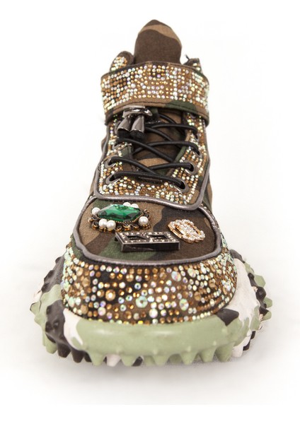 351 Kamuflaj Desenli Yüksek Bilek Kadın Sneaker indirimleri