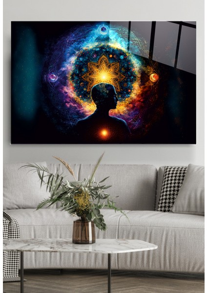 Mistik Enerji Cam Tablo, Dekoratif Cam Tablo