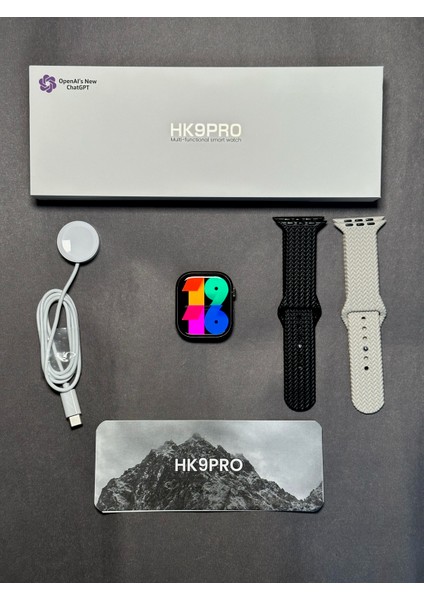 Watch 8 Hk9 Pro Chatgpt Yapay Zeka Destekli Akıllı Saat Kordon Hediyeli 2.05HD Amoled Ekran