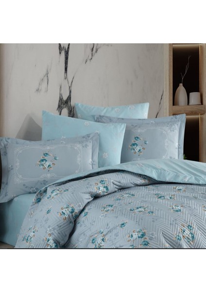Çift Kişilik Kapitone Nevresim Takımı Martha Mint