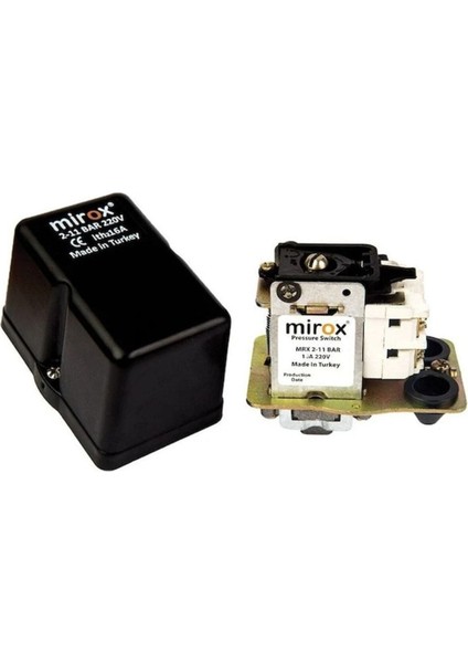 Trifaze 2-8 Tahliyeli Kompresör Basınç Şalteri 1/2'' Bağlantı