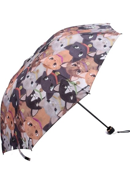 Kedi Şemsiye 3 Katlamalı / Manuel