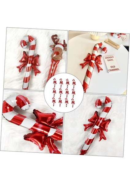 Kurdeleli Baston Şeker Folyo Balon 57X29,5 cm modelleri