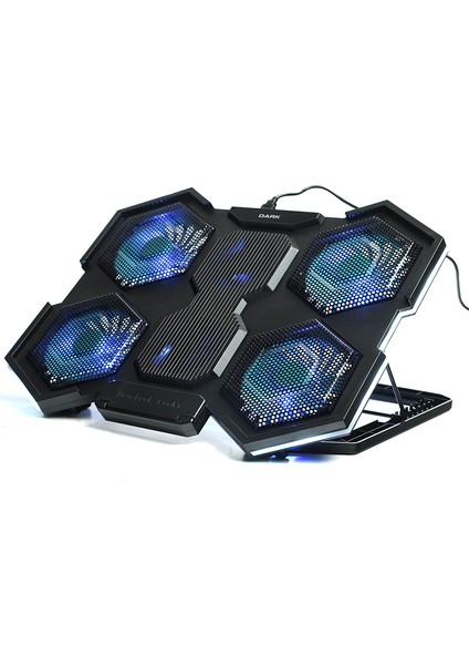 Aeromax 6x LED Fan'lı,84.7 Cfm & 2700±%10 Rpm, 7x Yükseklik Ayarlı, 2x USB 11"-17" Gaming Notebook Soğutucu (DKACNBAR600)