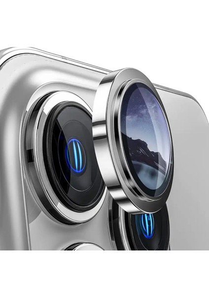 Iphone 15 Pro / Iphone 15 Pro Max Kamera Koruyucu Lens Safir Titanium Temperli Cam