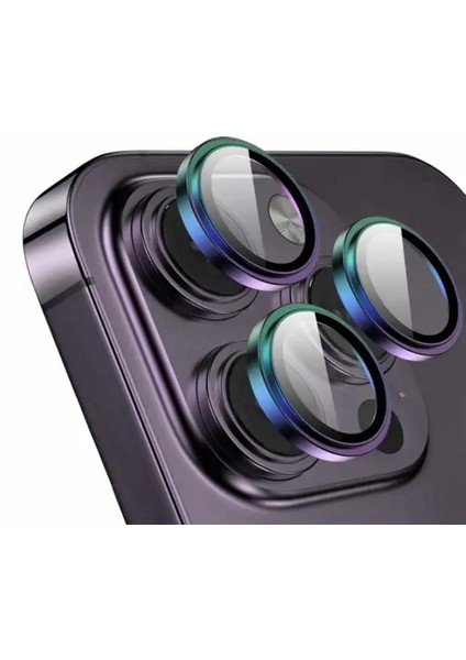 Iphone 15 Pro / Iphone 15 Pro Max Kamera Koruyucu Lens Safir Titanium Temperli Cam