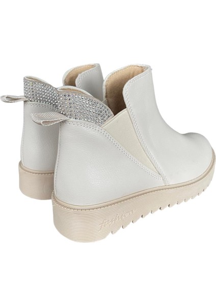 Lastikli Taş Detaylı Kadın Bot BEJ modelleri
