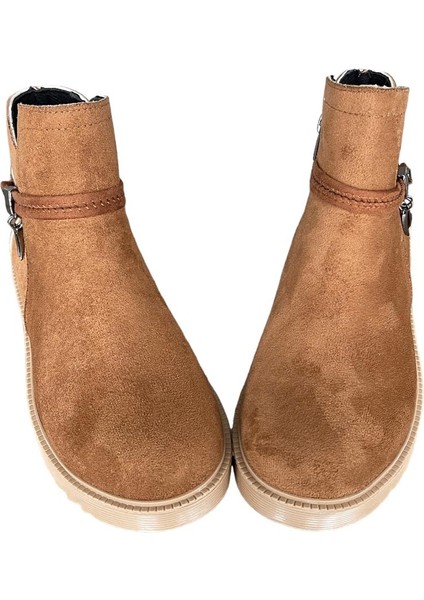 Süet Fermuarlı Kadın Bot & Bootie TABA indirimleri
