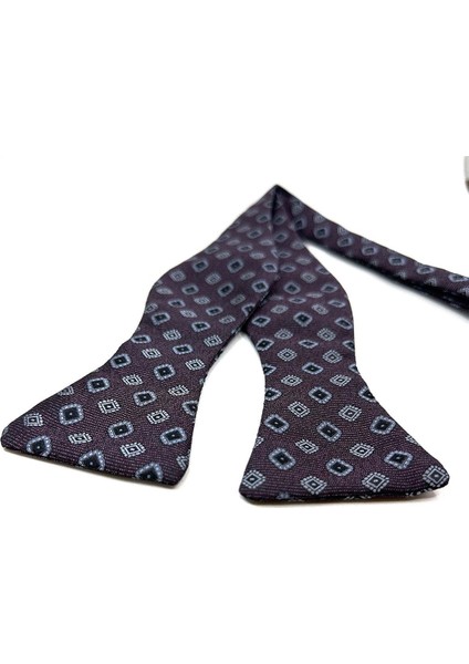 Bordo Motif Desen Açık Papyon AP150