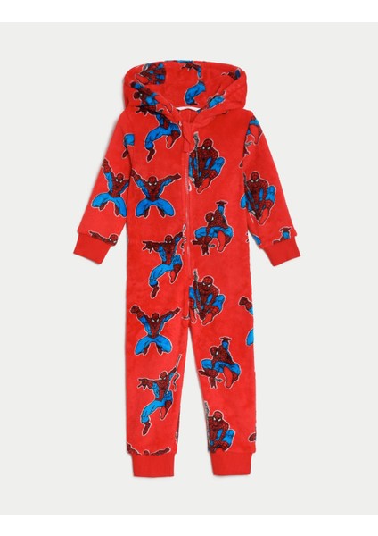 Marks & Spencer Spider-Man™ Kapüşonlu Polar Tulum