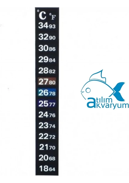 Atılım Akvaryum Yapışkan Derece Termometre