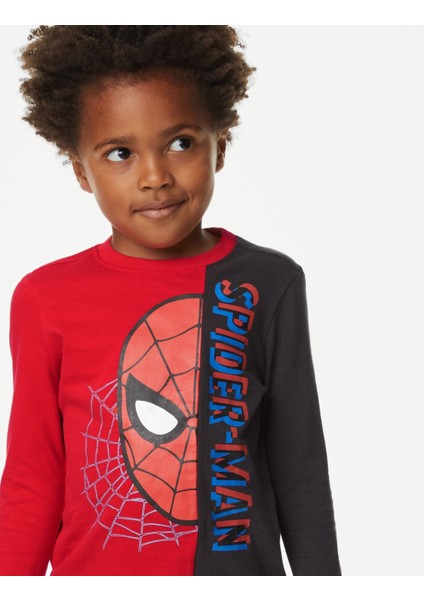 Marks & Spencer Saf Pamuklu Spider-Man™ T-Shirt