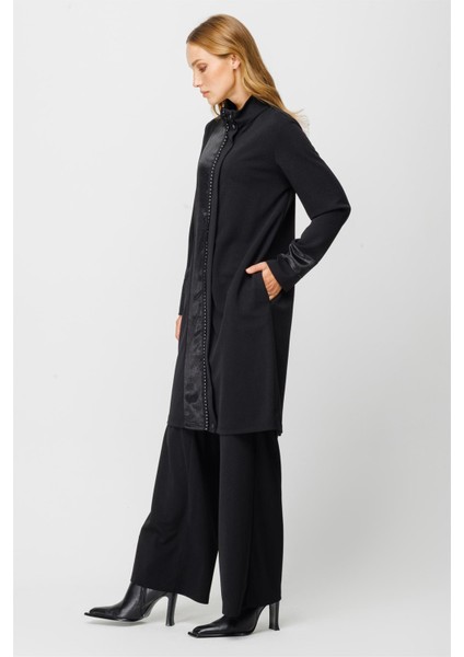 Şerit Detaylı Fermuar Kapamalı Giy Çık Tunik Siyah indirimleri