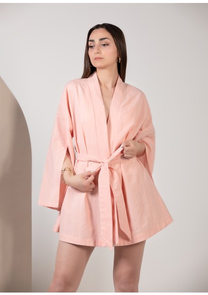 Somon Oversize Kısa Kimono