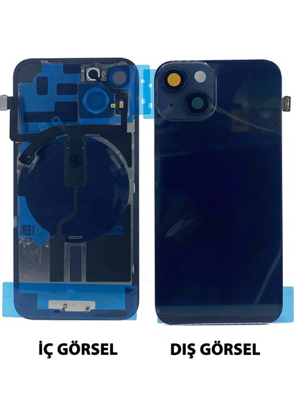 Teknonet iPhone 14 Plus Uyumlu Kamera Camlı Batarya Kapağı + Magsafe Flex (Siyah) NT-103916