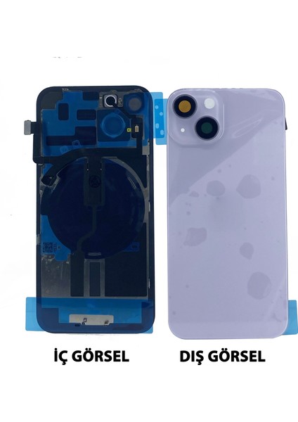 Teknonet iPhone 14 Uyumlu Kamera Camlı Batarya Kapağı + Magsafe Flex (Mor) NT-103914