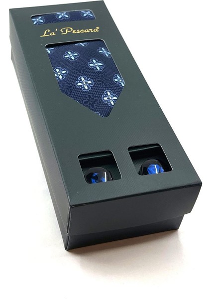 Lacivert Mendilli Kravat Lacivert Kol Düğmeli OS513 fiyatları