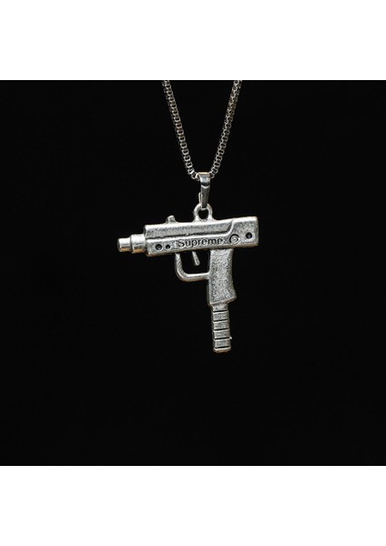 Antik Gümüş Kaplama Gümüş Kolye Tasarımı Erkek Kadın Kolye 70CM Uzi fiyatları