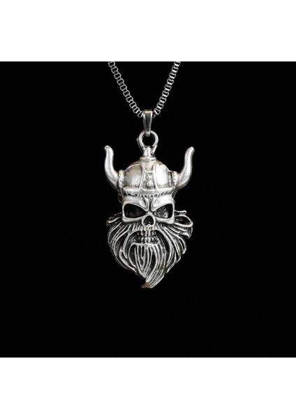 Antik Gümüş Kaplama Gümüş Kolye Tasarımı Erkek Kadın Kolye 70CM Viking fiyatları