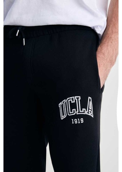 OTTO Siyah Rahat Paça Nakışlı Şardonlu Standard Fit Erkek Eşofman Alt fırsatları