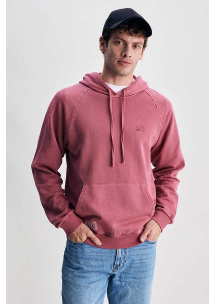 Jude Bordo Kapüşonlu Nakışlı Standard Fit Erkek Sweatshirt