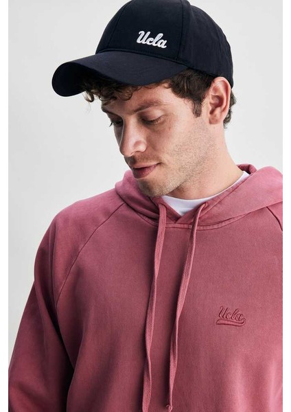 Jude Bordo Kapüşonlu Nakışlı Standard Fit Erkek Sweatshirt fiyatları