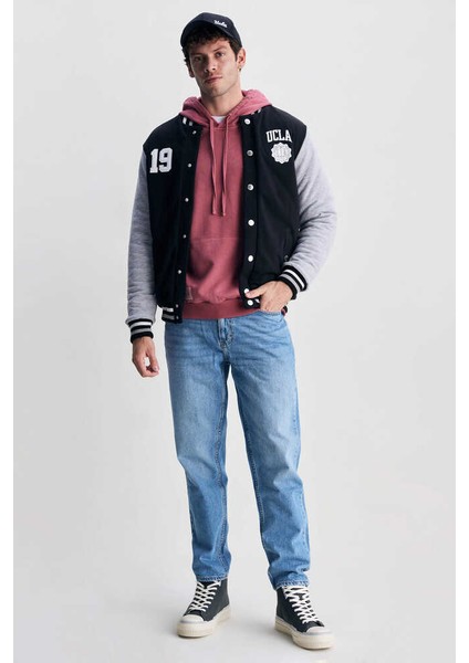 Jude Bordo Kapüşonlu Nakışlı Standard Fit Erkek Sweatshirt indirimleri