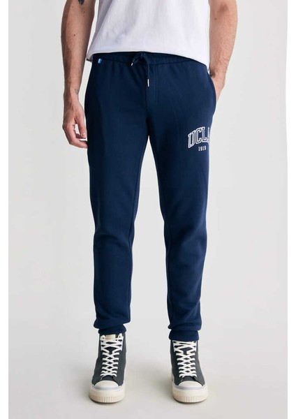 Otto Lacivert Rahat Paça Nakışlı Standard Fit Erkek Eşofman Alt fiyatları