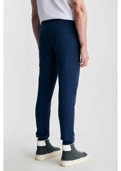 Otto Lacivert Rahat Paça Nakışlı Standard Fit Erkek Eşofman Alt fırsatları