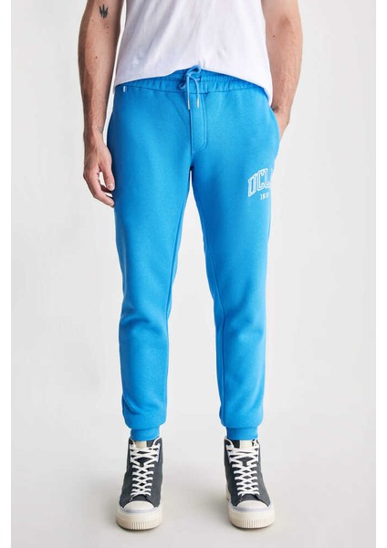 Otto Mavi Rahat Paça Nakışlı Standard Fit Erkek Eşofman Alt fiyatları