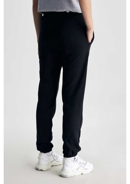 Jules Siyah Rahat Paça Nakışlı Standard Kadın Eşofman Alt fırsatları