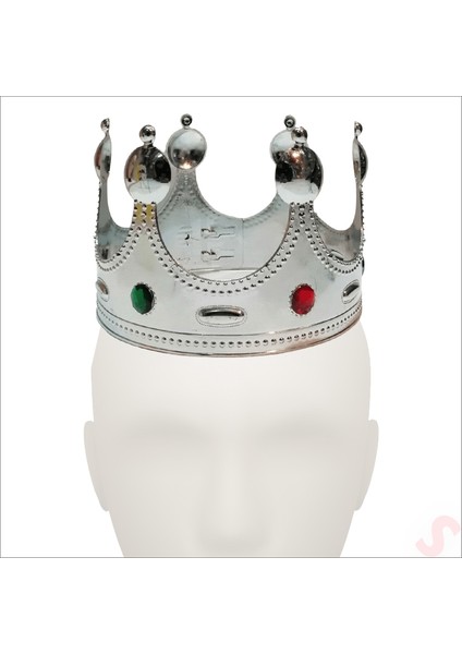 Plastik Kral Tacı - Gümüş