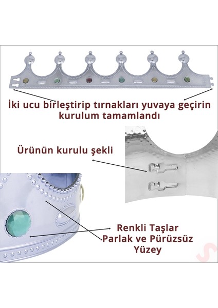 Plastik Kral Tacı - Gümüş modelleri