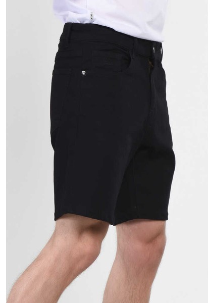 Darrel Siyah Nakışlı Standard Erkek Denim Şort fırsatları