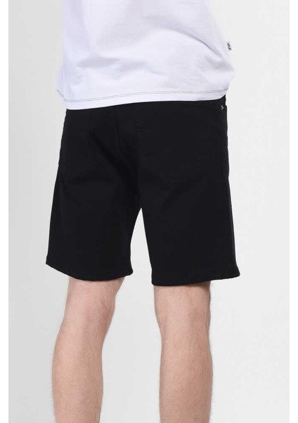 Darrel Siyah Nakışlı Standard Erkek Denim Şort indirimleri