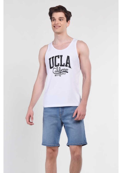 Darrel Mavi Nakışlı Standard Erkek Denim Şort fiyatları