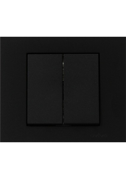 15 Adet Ovivo Grano Siyah Komitatör Ikili Anahtar Çerçeve Dahil 15'li