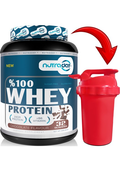 Whey Protein 976 gr Çikolata Aromalı Protein Tozu 24 Gram Protein 32 Servis