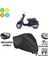 Vespa Primavera 150 Motosiklet Brandası Arka Çanta, Tokalı ve Kilit Uyumlu Siyah 1