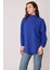 Düşük Kol Yakalı Yanlar Yırtmaçlı Örme Oversize Bluz 2