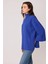 Düşük Kol Yakalı Yanlar Yırtmaçlı Örme Oversize Bluz 4