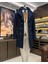 Italyan Stil Slim Fit Hakim Yaka Kaşe Kaban Lacivert T9941 1