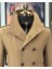 Italyan Stil Slim Fit Hakim Yaka Kaşe Kaban Camel T9943 2