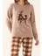Kadın Açık Kahve Pijama Takımı 4