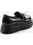 Siyah Kırışık Rugan Kadın Loafer Ayakkabı K01404083208 4