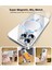 Apple iPhone 15 Pro Max Kılıf Magsafe Wireless Şarj Destekli Parlak Titanium Renkli Kenarlı Arkası Şeffaf Case 3