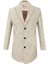Slim Fit Sivri Yaka Yün Bej Kaban 1