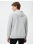 Fermuarlı Kapşonlu Sweatshirt Şardonlu Cep Detaylı 5